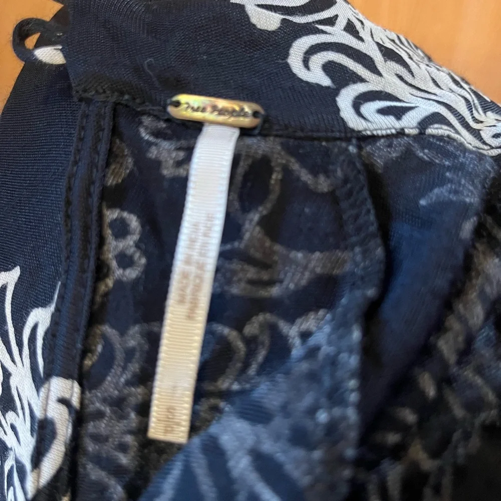 FREE PEOPLE  paisley black‎ & white dress. Size S/P